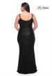 Picture of: V Neck Sequin Plus Size Long Gown in Black, Style: 29546, Detail Picture 12