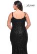 Picture of: V Neck Sequin Plus Size Long Gown in Black, Style: 29546, Detail Picture 13