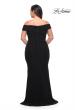 Picture of: Long Net Jersey Plus Dress with Bodice Design in Black, Style: 29635, Detail Picture 13