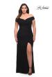 Picture of: Flattering Ruched Off the Shoulder Plus Size Dress in Black, Style: 29722, Detail Picture 13