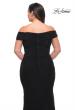 Picture of: Long Net Jersey Plus Dress with Bodice Design in Black, Style: 29635, Detail Picture 14