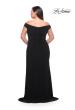 Picture of: Simple Plus Size Jersey Off the Shoulder Dress in Black, Style: 29474, Back Picture