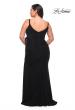 Picture of: Net Jersey Long Plus Dress with Tie Side in Black, Style: 29900, Back Picture