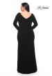 Picture of: Long Sleeve Jersey Plus Dress with Slit in Black, Style: 30071, Back Picture