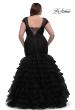 Picture of: Mermaid Curve Prom Dress with Ruffle Skirt in Black, Style: 32389, Back Picture