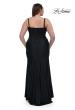 Picture of: Plus Size Prom Dress with Lace Corset Top and Jersey Skirt in Black, Style: 32449, Back Picture