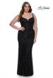 Picture of: Rhinestone Fishnet Plus Size Dress with Bustier Top in Black, Style: 32189, Detail Picture 1