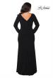 Picture of: Long Sleeve Curvy Prom Dress with Ruching in Black, Style: 29044, Detail Picture 2