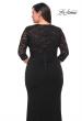 Picture of: Jersey Plus Dress with Lace Sleeves and Back in Black, Style: 29586, Detail Picture 2