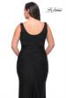 Picture of: Long Lace and Jersey Gown with Rhinestones in Black, Style: 29645, Detail Picture 2