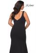Picture of: Long Jersey Plus Size Mermaid Prom Dress in Black, Style: 28975, Detail Picture 3