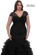 Picture of: Mermaid Curve Prom Dress with Ruffle Skirt in Black, Style: 32389, Detail Picture 3