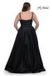 Picture of: Simple A-line Mikado Plus Dress with Slit in Black, Style: 33075, Detail Picture 3