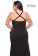 Picture of: Elegant Jersey Gown with Ruffle Slit Detail in Black, Style: 29634, Detail Picture 4