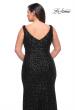 Picture of: Long Sequin Plus Size Dress with Banded Waist in Black, Style: 30182, Detail Picture 4