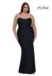 Picture of: Jersey Plus Size Dress with Rhinestone Neckline and Straps in Black, Style: 32992, Detail Picture 4