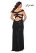 Picture of: Sequin Plus Size Dress with Off the Shoulder Detail in Black, Style: 29023, Detail Picture 5