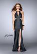 Picture of: Vegan Leather Dress with Side Cut Outs and High Slit in Black, Style: 24739, Main Picture