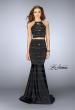 Picture of: Long Beaded Two Piece Mermaid Prom Dress in Black, Style: 24810, Main Picture