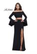 Picture of: Off the Shoulder Two Piece Dress with Flared Sleeves in Black, Style: 25261, Main Picture