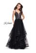 Picture of: Ball Gown with Tulle Skirt and Lace Beading in Black, Style: 25762, Main Picture