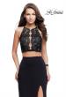 Picture of: Two Piece Prom Dress with Lace Bodice and Beading in Black, Style: 25919, Main Picture