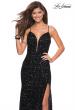 Picture of: Long Sequin Gown with Plunging Sweetheart Neckline in Black, Style: 26937, Main Picture