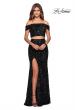 Picture of: Two Piece Sequin Off the Shoulder Prom Dress in Black, Style: 27020, Main Picture