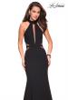 Picture of: Black Jersey Dress with High Neckline and Cut Outs in Black, Style: 27147, Main Picture