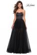 Picture of: Strapless Gown with Tulle Rhinestone Skirt and Shorts in Black, Style: 27522, Main Picture