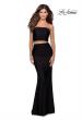 Picture of: Tube Top Two Piece Long Jersey Prom Dress in Black, Style: 28703, Main Picture