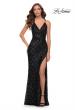 Picture of: Long Sequin Gown with Thick Sequin Print Fabric in Black, Style 29642, Main Picture