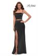 Picture of: Two Piece Stretch Satin Prom Dress in Black, Style 29941, Main Picture