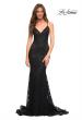 Picture of: Stunning Mermaid Stretch Lace Gown with Low Back in Black, Main Picture