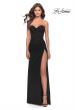 Picture of: Stunning Long Gown with Sheer Waist and High Slit in Black, Style: 31058, Main Picture
