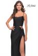 Picture of: Cut Out Jersey Dress with High Slit in Black, Style: 31332, Main Picture
