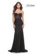 Picture of: Rhinestone Embellished Gown with Ruched Skirt in Black, Style: 31566, Main Picture