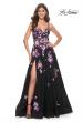 Picture of: Pretty Lace Sequin Embellished Gown with High Slit in Black, Style: 32030, Main Picture