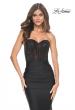 Picture of: Sweetheart Rhinestone Fishnet Bodice Dress with Fitted Skirt in Black, Style: 32069, Main Picture