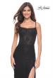 Picture of: Stretch Lace Gown with Boning Detail and Lace Up Back in Black, Style: 32237, Main Picture
