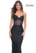 Picture of: Jersey Dress with Illusion Waist and Bustier Top in Black, Style: 32258, Main Picture