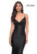Picture of: Ruched Jersey Dress with Rhinestone Mesh Draped Top in Black, Style: 32319, Main Picture