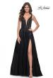 Picture of: A-Line Rhinestone and Beaded Embellished Prom Dress in Black, Style: 32345, Main Picture