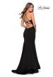 Picture of: Long Jersey Prom Dress with Beaded Strappy Back in Black, Style: 28526, Detail Picture 8