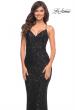 Picture of: Luxurious Soft Sequin Dress with V Neckline in Black, Style: 30523, Detail Picture 8