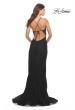 Picture of: Rhinestone Lace Embellished Prom Dress with High Side Slit in Black, Style: 31288, Detail Picture 8