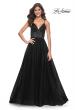 Picture of: A-Line Prom Dress with Illusion Ruched Bodice in Black, Style: 31457, Detail Picture 8