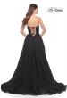 Picture of: A-Line Gown with Lace Lining and Beaded Embellishments in Black, Style: 31954, Detail Picture 8