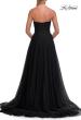 Picture of: Strapless Rhinestone Ball Gown with High Slit in Black, Style: 33488, Detail Picture 8