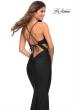 Picture of: Prom Dress with Cut Outs and Tie Back in Black, Style: 30545, Detail Picture 9